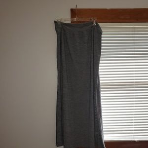 Gray long skirt